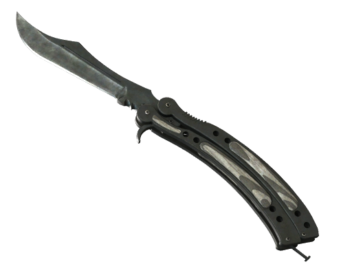★ Butterfly Knife | Black Laminate (Battle-Scarred)