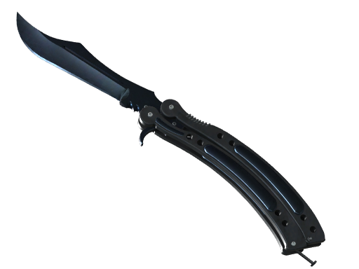 ★ StatTrak™ Butterfly Knife | Blue Steel (Well-Worn)