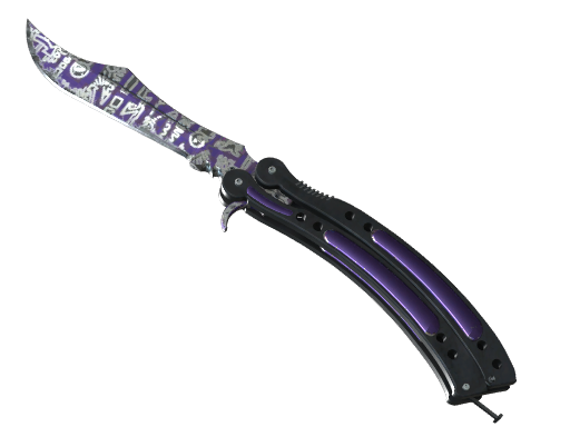 ★ StatTrak™ Butterfly Knife | Freehand (Well-Worn)