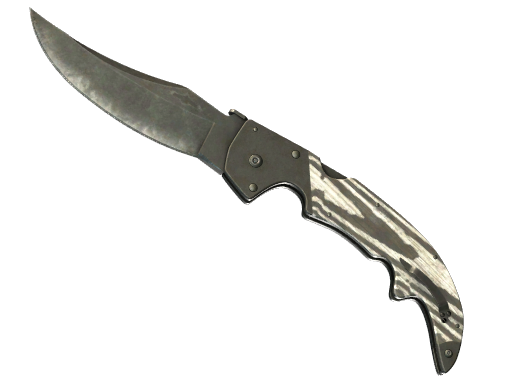 ★ StatTrak™ Falchion Knife | Black Laminate (Battle-Scarred)