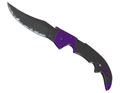 ★ StatTrak™ Falchion Knife | Ultraviolet (Well-Worn)
