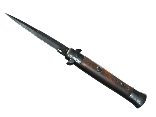 ★ Stiletto Knife | Damascus Steel (Battle-Scarred)