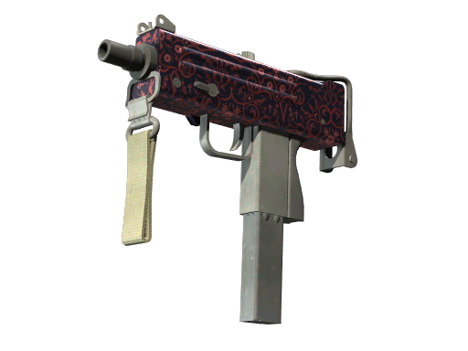 MAC-10 | Red Filigree (Minimal Wear)