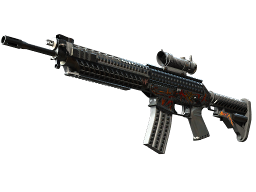 StatTrak™ SG 553 | Heavy Metal (Field-Tested)