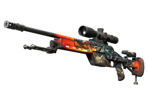 StatTrak™ SSG 08 | Dragonfire (Well-Worn)